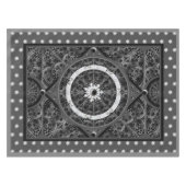 セラミックレースブラック&スノーフレーク テーブルクロス (正面(横))