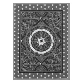 セラミックレースブラック&スノーフレーク テーブルクロス