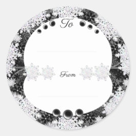 セラミックレースブラック&スノーフレーク ラウンドシール