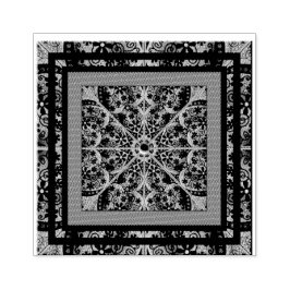 セラミックレースブラック&スノーフレーク ラバースタンプ