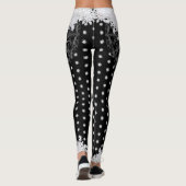 セラミックレースブラック&スノーフレーク レギンス (裏面)