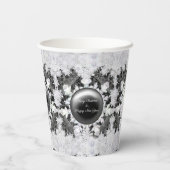セラミックレースブラック&スノーフレーク 紙コップ (裏面)