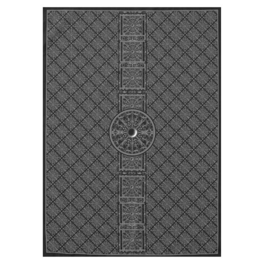 セラミックレースブラック テーブルクロス (正面)