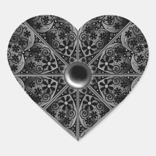 セラミックレースブラック ハートシール (正面)