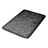 セラミックレースブラック バスマット (アングル)