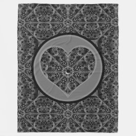 セラミックレースブラック フリースブランケット