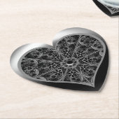 セラミックレースブラック ペーパーコースター (アングル)