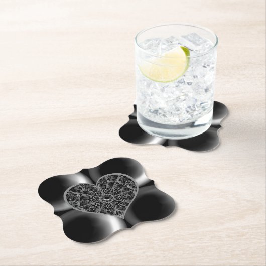セラミックレースブラック ペーパーコースター (インサイチュ)