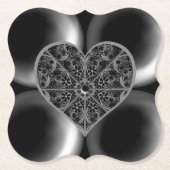 セラミックレースブラック ペーパーコースター (正面)