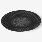 セラミックレースブラック ペーパープレート (アングル)