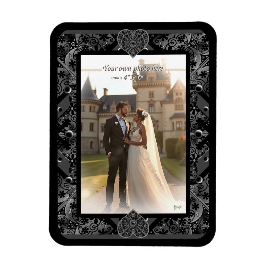 セラミックレースブラック マグネット (縦)