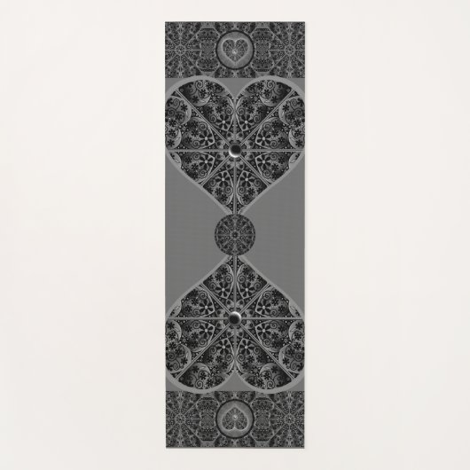 セラミックレースブラック ヨガマット (正面)