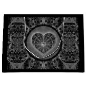 セラミックレースブラック ラージペーパーバッグ (正面)