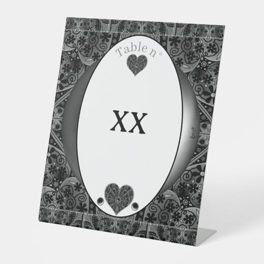 セラミックレースブラック 台座サイン (正面)