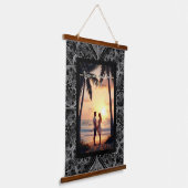 セラミックレースブラック 吊り下げ型タペストリー (傾斜あり)