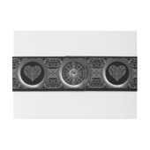 セラミックレースブラック 招待状ベリーバンド (裏面例)