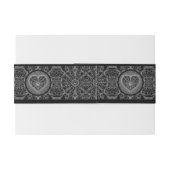 セラミックレースブラック 招待状ベリーバンド (裏面例)