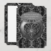 セラミックレースブラック 招待状 (正面/裏面)