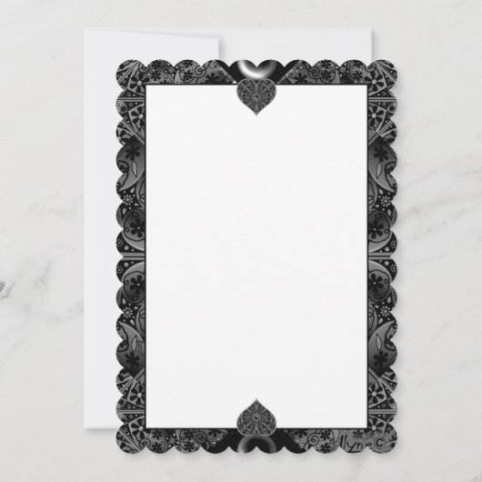 セラミックレースブラック 招待状 (裏面)