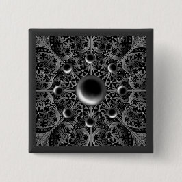 セラミックレースブラック 缶バッジ