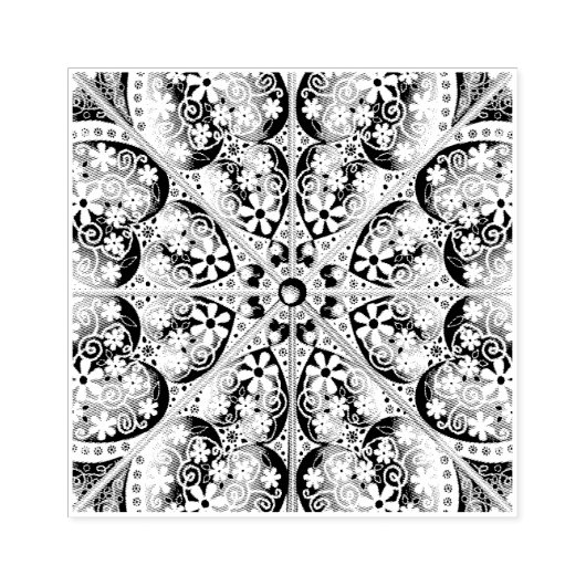 セラミックレースライトグレー&スノーフレーク ラバースタンプ (インプリント)