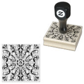 セラミックレースライトグレー&スノーフレーク ラバースタンプ (押印)