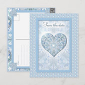 セラミックレースライトブルー葉書 ポストカード (正面/裏面)