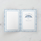 セラミックレースライトブルー誕生日 カード (内部)