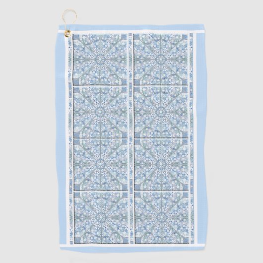 セラミックレースライトブルー ゴルフタオル (正面)