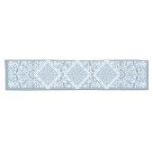 セラミックレースライトブルー ショートテーブルランナー (横)