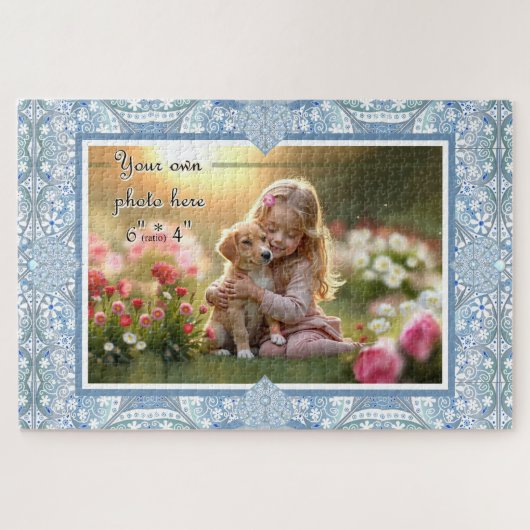 セラミックレースライトブルー ジグソーパズル (横)