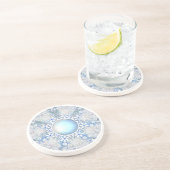 セラミックレースライトブルー&スノーフレーク コースター (側面)