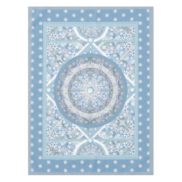 セラミックレースライトブルー&スノーフレーク テーブルクロス