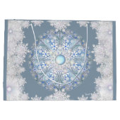 セラミックレースライトブルー&スノーフレーク ラージペーパーバッグ (裏面)