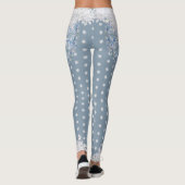 セラミックレースライトブルー&スノーフレーク レギンス (裏面)