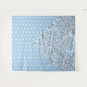 セラミックレースライトブルー タペストリー (正面(横))