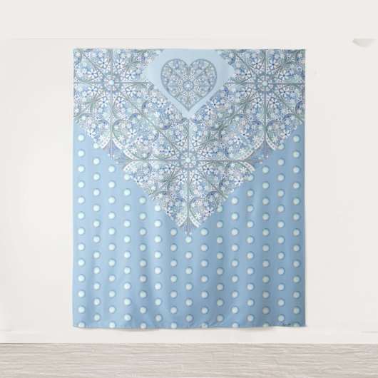 セラミックレースライトブルー タペストリー (正面)