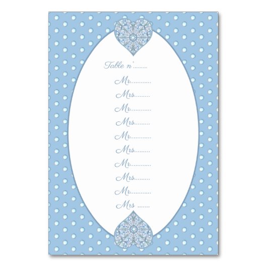 セラミックレースライトブルー テーブルナンバー (正面)