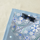 セラミックレースライトブルー ビーチタオル (インサイチュ)