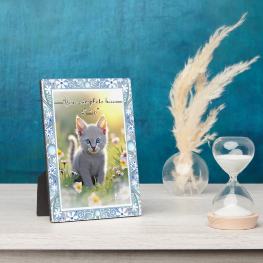 セラミックレースライトブルー フォトプラーク (側面)