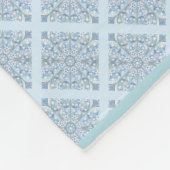 セラミックレースライトブルー フリースブランケット (角)