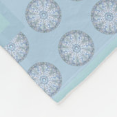 セラミックレースライトブルー フリースブランケット (角)