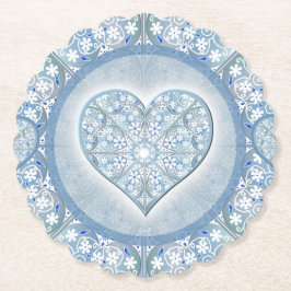 セラミックレースライトブルー ペーパーコースター