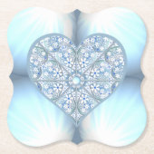 セラミックレースライトブルー ペーパーコースター (正面)