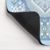 セラミックレースライトブルー マウスパッド (コーナー)