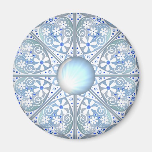 セラミックレースライトブルー マグネット (正面)