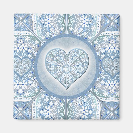 セラミックレースライトブルー マグネット (正面)