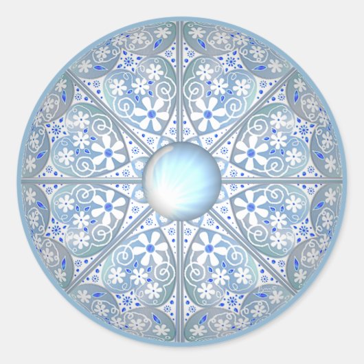 セラミックレースライトブルー ラウンドシール (正面)