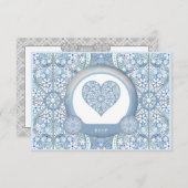 セラミックレースライトブルー 出欠カード (正面/裏面)