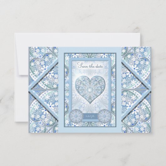 セラミックレースライトブルー 出欠カード (正面)